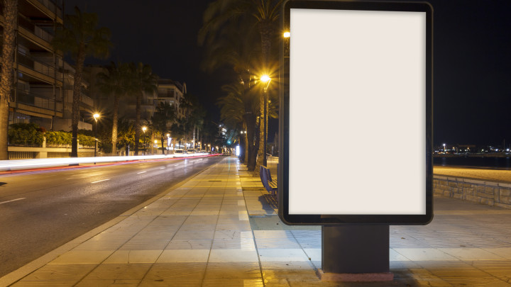 Blank advertisement mock up